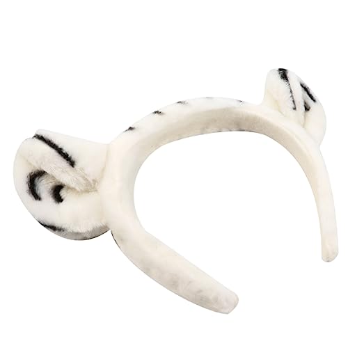 Yardwe 1Stück Komfortables Plüsch Haarband Mit Attraktiven Tigerohren Für Damen Weiches Tierdesign Haaraccessoire Weiß von Yardwe