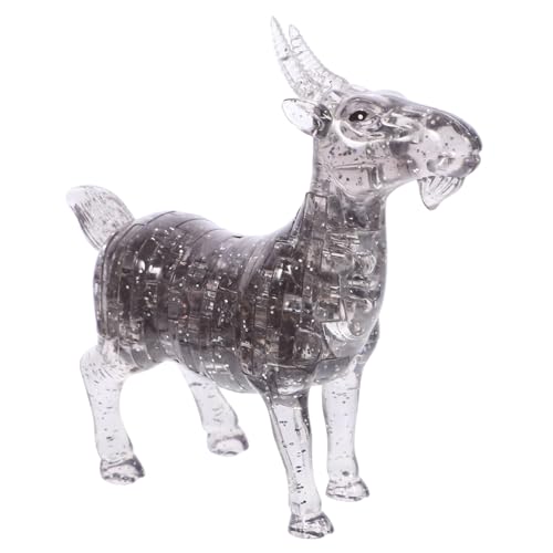 Yardwe 1Stück Kristall Puzzle Ziege Kreatives Dekorationsornament für Zuhause oder Büro Selbstmontage Tierfigur Geburtstagsgeschenk für Freunde und Familie von Yardwe