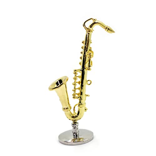 Yardwe 1Stück Mini Saxophon Dekoration Für Puppenhaus Legierung Musikinstrument Für Schlafzimmer Und Zuhause Für Kleine Musikliebhaber Yardwe 1Stück Mini Saxophon Dekoration Für Puppenhaus Legierung Musikinstrument Für Schlafzimmer Und Zuhause Für Kleine Musikliebhaber von Yardwe