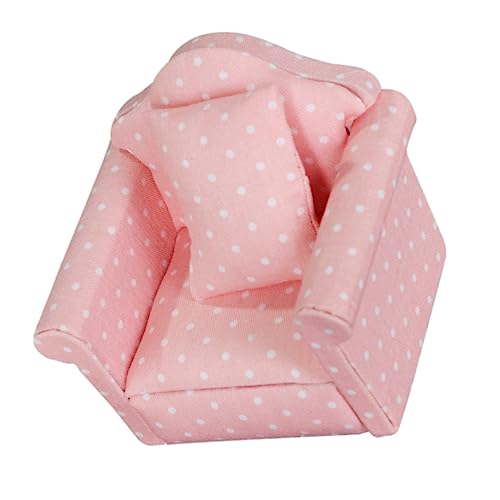 Yardwe 1Stück Sofa mit Wurfkissen Gepunktetes Holzsofa für Puppenhaus Kreatives Kinderspielzeug für Miniaturmöbel und Stilvolle Desktop Dekoration Yardwe 1Stück Sofa mit Wurfkissen Gepunktetes Holzsofa für Puppenhaus Kreatives Kinderspielzeug für Miniaturmöbel und Stilvolle Desktop Dekoration von Yardwe