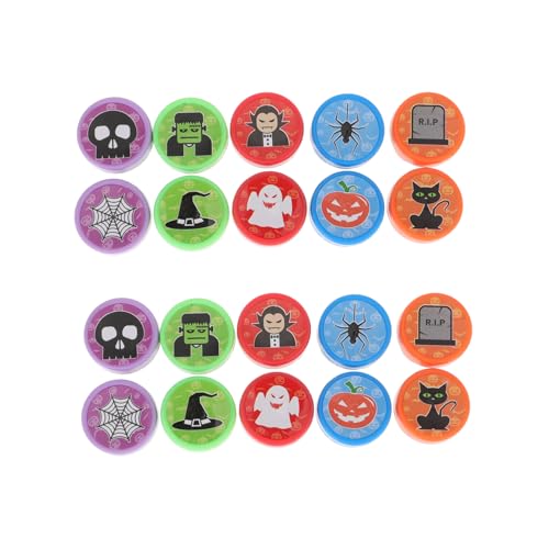 Yardwe 2 Kartons Halloween Stempelset für Boxen mit Wiederverwendbaren Bunten Stempeln für Kreative Halloween Feiern als Mitgebsel für Junge Mädchen mit Verschiedenen Motiven Yardwe 2 Kartons Halloween Stempelset für Boxen mit Wiederverwendbaren Bunten Stempeln für Kreative Halloween Feiern als Mitgebsel für Junge Mädchen mit Verschiedenen Motiven von Yardwe