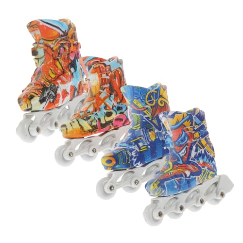 Yardwe 2 Paare Finger Rollschuhe Faltbare Lernspielzeuge für Kreatives Finger Fantasie und Geschicklichkeit Tischspielzeug für Jung Yardwe 2 Paare Finger Rollschuhe Faltbare Lernspielzeuge für Kreatives Finger Fantasie und Geschicklichkeit Tischspielzeug für Jung von Yardwe