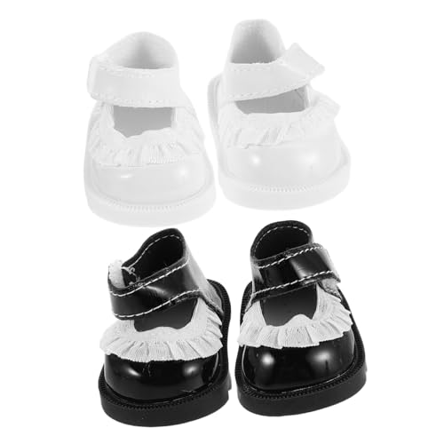Yardwe 2 Paare Mini Puppenschuhe Ersatz Schuhe mit Spitzen Miniatur Dollhouse Accessoires Vielseitig Langlebig Komfortabel für Puppenbekleidung und Dekoration Yardwe 2 Paare Mini Puppenschuhe Ersatz Schuhe mit Spitzen Miniatur Dollhouse Accessoires Vielseitig Langlebig Komfortabel für Puppenbekleidung und Dekoration von Yardwe