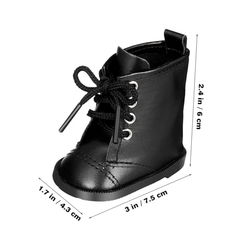 Yardwe 2 Paare Mini Puppenstiefel für Puppen Schwarze Winterstiefel Kleine Puppenschuhe für Miniatur Dekoration und Puppenoutfits Einfach zu Verwenden und Dekorativ von Yardwe