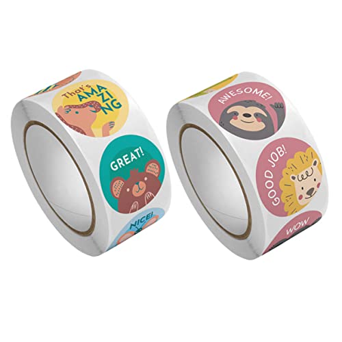 Yardwe 2 Rollen Aufkleber-Set Kinderkleber Belohnungsaufkleber für Klassenaufkleber Aufkleber für Schüler Cartoon-Preisaufkleber Studentenaufkleber Aufkleber ermutigen Papier Yardwe 2 Rollen Aufkleber-Set Kinderkleber Belohnungsaufkleber für Klassenaufkleber Aufkleber für Schüler Cartoon-Preisaufkleber Studentenaufkleber Aufkleber ermutigen Papier von Yardwe