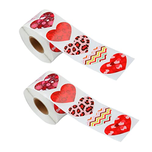 Yardwe 2 Rollen Liebe Aufkleber Umschlagetikett Valentinstag Siegelaufkleber Abdichtende Aufkleber Valentinstag Liefert Dichtungspasten Valentinstag Aufkleber Dichtpaste Papier von Yardwe
