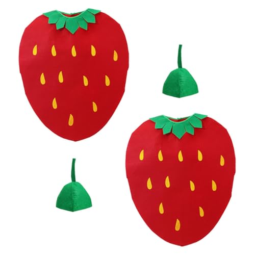 Yardwe 2 Sätze Erdbeer sitzen Kostüm Kleinkind Halloween-Kostüme für Mädchen ärmellos Halloween-Früchte-Cosplay-Kostüm für Essen Halloween-Kostüme für Vlies Yardwe 2 Sätze Erdbeer sitzen Kostüm Kleinkind Halloween-Kostüme für Mädchen ärmellos Halloween-Früchte-Cosplay-Kostüm für Essen Halloween-Kostüme für Vlies von Yardwe