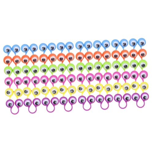 Yardwe 2 Sätze Fingeraktivitätsring Party Augen Augäpfel Halloween- Für Kinderspielzeug Auge Fingerpuppe Augapfelringe Aus Kunststoff Plastik 36 Stück * 2 von Yardwe