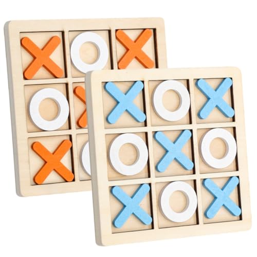 Yardwe 2 Sätze Holz Toe für Pädagogisches Brettspiel und Konzentration Lernspiel für Kleinkinder Farblich Sortiert Orange und Blau von Yardwe