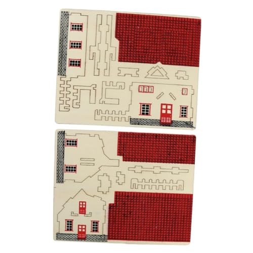 Yardwe 2 Sätze Holzpuzzle Mini-Holzhäuser Modell Handwerk Holzhaus-Puzzle Hauspuzzle-Modelle DIY Miniaturhaus Häuser Puzzles zusammenbauen hölzern rot Yardwe 2 Sätze Holzpuzzle Mini-Holzhäuser Modell Handwerk Holzhaus-Puzzle Hauspuzzle-Modelle DIY Miniaturhaus Häuser Puzzles zusammenbauen hölzern rot von Yardwe