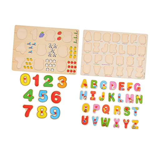 Yardwe 2 Sätze Holzpuzzle Set Teiliges Alphabet und Zahlen Jigsaw für Pädagogisches Kreativität Motorischen Fähigkeiten und Kognitiven Kompetenzen Yardwe 2 Sätze Holzpuzzle Set Teiliges Alphabet und Zahlen Jigsaw für Pädagogisches Kreativität Motorischen Fähigkeiten und Kognitiven Kompetenzen von Yardwe