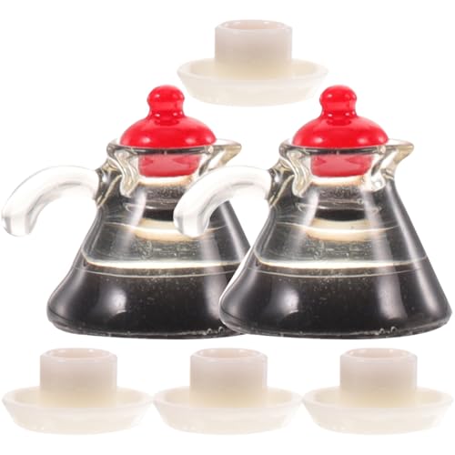Yardwe 2 Sätze Kaffeetassenmodell Dollhouse playmobile puppenhauszubehör Mini Kaffeekocher Miniatur kaffeekanne puppenhaus zubehör Kaffee wasserkocher Modell Mini-Hausbedarf Harz von Yardwe