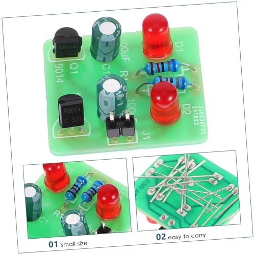 Yardwe 2 Sätze Lötübungsset mit LED blinkmodul Interaktives DIY Elektronik Kit für Anfänger Schulunterricht und Wissenschaftliche Experimente Bistabile Schaltung Vielseitige Lichteffekte Yardwe 2 Sätze Lötübungsset mit LED blinkmodul Interaktives DIY Elektronik Kit für Anfänger Schulunterricht und Wissenschaftliche Experimente Bistabile Schaltung Vielseitige Lichteffekte von Yardwe