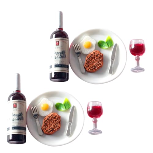 Yardwe 2 Sätze Mini-Küchendekoration vielzweckleiter Mehrzweck Esszimmer Dekoration Mini-Essen Miniatur Hochzeit Geburtstag Party Zubehör für Puppenhäuser Mini-Küchenzubehör von Yardwe