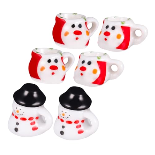 Yardwe 2 Sätze Miniatur Keramik Teeservice mit Schneemann-Design Miniatur Porzellan und Tassen Weihnachtliche Puppenhaus Zubehör für Kreatives Rollenspiel und Festliche Dekoration Yardwe 2 Sätze Miniatur Keramik Teeservice mit Schneemann-Design Miniatur Porzellan und Tassen Weihnachtliche Puppenhaus Zubehör für Kreatives Rollenspiel und Festliche Dekoration von Yardwe
