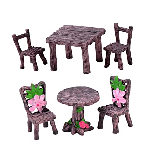 Yardwe 2 Sätze Miniaturmöbel Set Teiliges Tisch und Stuhlset aus Resin für Puppenhäuser und Miniaturdekoration für Moos und Bonsai Landschaften Langlebig und Detailreich Yardwe 2 Sätze Miniaturmöbel Set Teiliges Tisch und Stuhlset aus Resin für Puppenhäuser und Miniaturdekoration für Moos und Bonsai Landschaften Langlebig und Detailreich von Yardwe
