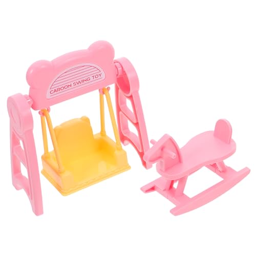 Yardwe 2 Sätze Miniaturmöbel für Puppenhaus DIY Zubehör mit Schaukel und Wippe Kreative Bastelideen für Rosa Farbvariante für Rollenspiele und Dekoration Yardwe 2 Sätze Miniaturmöbel für Puppenhaus DIY Zubehör mit Schaukel und Wippe Kreative Bastelideen für Rosa Farbvariante für Rollenspiele und Dekoration von Yardwe