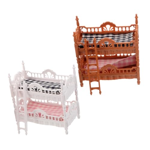 Yardwe 2 Sätze Puppenhaus Etagenbett Miniatur Schlafzimmermöbel mit Matratzen und Leiter Realistische Spielmöbel für Kreatives Rollenspiel und Raumplanung Yardwe 2 Sätze Puppenhaus Etagenbett Miniatur Schlafzimmermöbel mit Matratzen und Leiter Realistische Spielmöbel für Kreatives Rollenspiel und Raumplanung von Yardwe