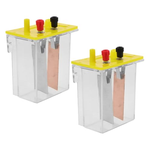Yardwe 2 Sätze Salz Wasser Batterie Experimentierset für Physik Lernspielzeug mit Metallplatten DIY Obst Batterie Bausatz für Grundschule und Technikunterricht von Yardwe