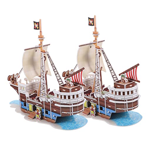 Yardwe 2 Sätze Segelboot Puzzle aus Papier und Piratenschiff Modellbau Kreatives Bastelspielzeug für Zuhause Büro und Kinderzimmer für Schiffsmodelle und Puzzle Yardwe 2 Sätze Segelboot Puzzle aus Papier und Piratenschiff Modellbau Kreatives Bastelspielzeug für Zuhause Büro und Kinderzimmer für Schiffsmodelle und Puzzle von Yardwe