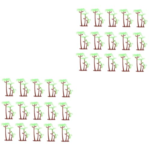 Yardwe 2 Sätze Simulierte Kokosnussbaumbonsai Hawaii Party Dekoration Sommerdeko Cake Decorating Bausatz Geburtstag Kokospalme Kokosnussbaum-kuchendekoration Plastik Green 50 Stück * 2 von Yardwe