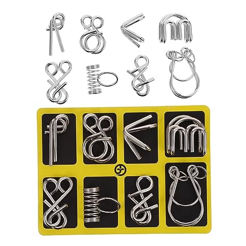 Yardwe 2 Sätze Stainless Steel Disentanglement Puzzle Set Set Kognitive Spielzeuge für Erwachsene Herausforderndes Drahtspielzeug Konzentration und Denkfähigkeit Yardwe 2 Sätze Stainless Steel Disentanglement Puzzle Set Set Kognitive Spielzeuge für Erwachsene Herausforderndes Drahtspielzeug Konzentration und Denkfähigkeit von Yardwe