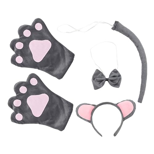 Yardwe 2 Sätze Tierohren Haarreif Set für Erwachsene Kreatives Cosplay Tierkopfschmuck Kit Teilig mit Mausohren Geeignet für Halloween Kostüm Party und Karneval Yardwe 2 Sätze Tierohren Haarreif Set für Erwachsene Kreatives Cosplay Tierkopfschmuck Kit Teilig mit Mausohren Geeignet für Halloween Kostüm Party und Karneval von Yardwe