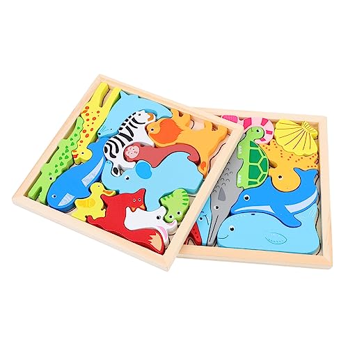 Yardwe 2 Sets Holzpuzzle Formen Puzzle Kleinkind Lernspielzeug Blöcke Das Tier Kinderpuzzle Tiere Puzzle Lustiges Tierpuzzle Tierstapelspiel Tierpuzzlebrett Yardwe 2 Sets Holzpuzzle Formen Puzzle Kleinkind Lernspielzeug Blöcke Das Tier Kinderpuzzle Tiere Puzzle Lustiges Tierpuzzle Tierstapelspiel Tierpuzzlebrett von Yardwe