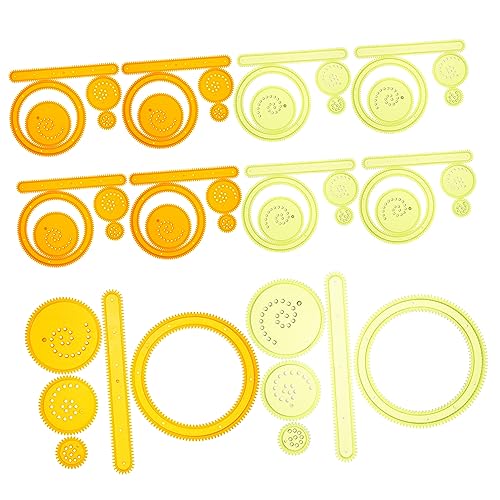 Yardwe 2 Sets Zeichenspielzeug Papierfarbe Rubbelkarten Kratzmalerei Kratzmalerei Multifunktionslineal Malset DIY Rubbelkarten Zeichenlineal Werkzeug Zeichnung Pp von Yardwe