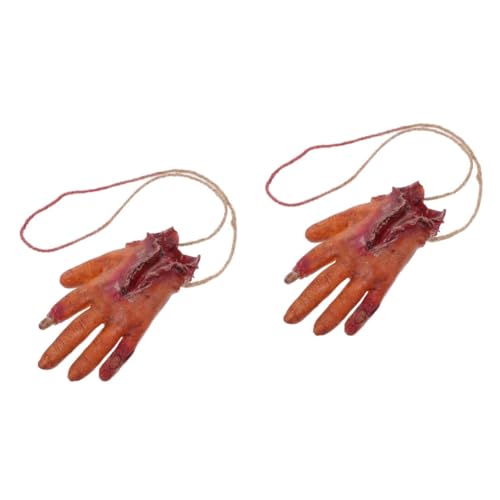 Yardwe 2 Stck Halloween Deko Künstliche Körperteile Gruselige Hängende Deko für Spukhaus Party April Fools Horror Halloween Ornament von Yardwe