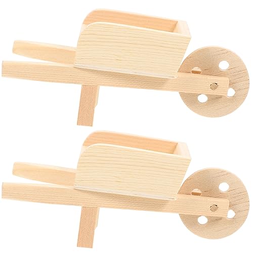 Yardwe 2 Stck. Mini Holzschubkarren Modell Puppenhaus Zubehör für Miniatur Garten Dekoration Kreative Schubkarre für Fotografie Props Yardwe 2 Stck. Mini Holzschubkarren Modell Puppenhaus Zubehör für Miniatur Garten Dekoration Kreative Schubkarre für Fotografie Props von Yardwe