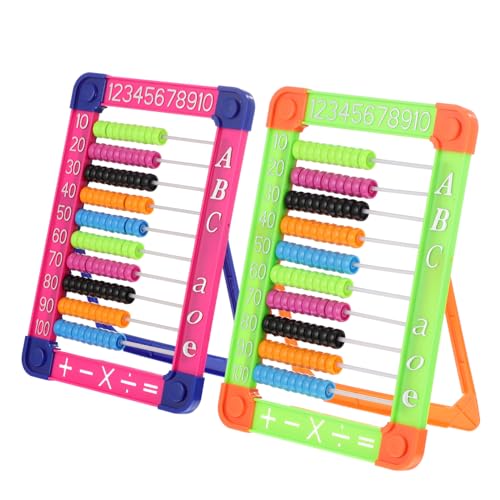 Yardwe 2 Stück Abacus für Tragbares Rechenhilfsmittel Mathematischen Fähigkeiten und Gehirnentwicklung für Kindergarten und Grundschule Robustes Design mit Standfuß von Yardwe