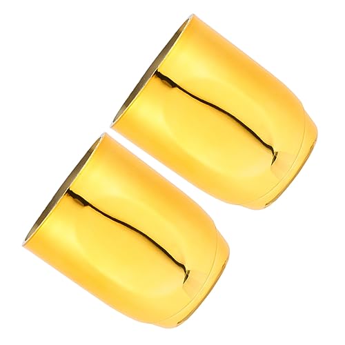 Yardwe 2 Stück Anti-Fall-farbbecher Partyspielvorräte Praktischer Würfelbecher Professioneller Würfelbecher Barzubehör Spiel Würfelbecher Würfel Zubehör Plastik Golden von Yardwe