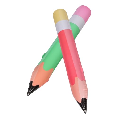 Yardwe 2 Stück Aufblasbare Bleistifte Bleistifte Mit Radiergummis Die Endschule Bunt Für Klassenzimmer Riesen Bleistift Aufblasbar Riesiger Aufblasbarer Bleistift Ballon Großer von Yardwe