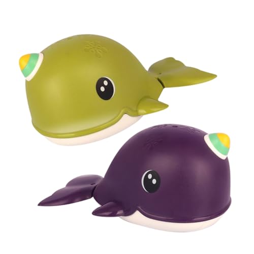 Yardwe 2 Stück Badespielzeug Kinderspielzeug Babybadewanne Badewanne Kompaktes Walspielzeug Bevorzugen Babybadspielzeug Interessantes Badspielzeug Plastik von Yardwe