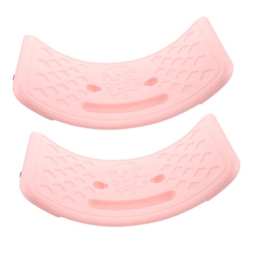 Yardwe 2 Stück Balance-Board- sensorische Integration gleichgewichtstraining Lernspielzeug Pädagogisches für Planke Wackel-Balance-Board Bauchplatte Sport Rosa von Yardwe