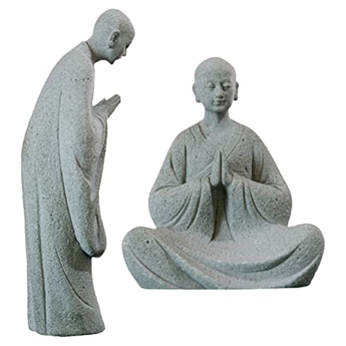 Yardwe 2 Stück Buddha Statue Figur Zen Garten Skulptur Niedliche Kleine Mönche Figur Statue Indoor Outdoor Dekoration Für Hausgarten Terrasse Deck Hof Kunstdekoration Yardwe 2 Stück Buddha Statue Figur Zen Garten Skulptur Niedliche Kleine Mönche Figur Statue Indoor Outdoor Dekoration Für Hausgarten Terrasse Deck Hof Kunstdekoration von Yardwe