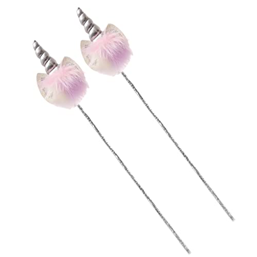 Yardwe 2 Stück Buntes Wollkugel Feenstock Rollenspiel Zauberstab Für Mädchen Märchenkostüm Einhorn Prinzessin Zauberstäbe Kinderstab Fee Cosplay-Requisite Stoff Zufällige Farbe von Yardwe