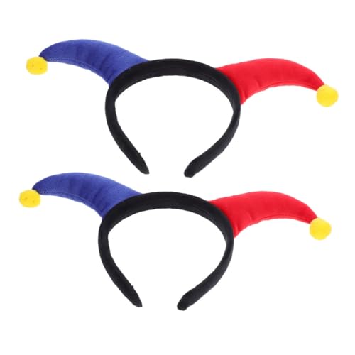 Yardwe 2 Stück Clown-stirnband Clown-thema-haarband Clown-zubehör Clown-kopfschmuck Halloween Clown Hairbänder Für Cosplay-stirnband Clown-haarschmuck Mit Die Clownhut Abs von Yardwe