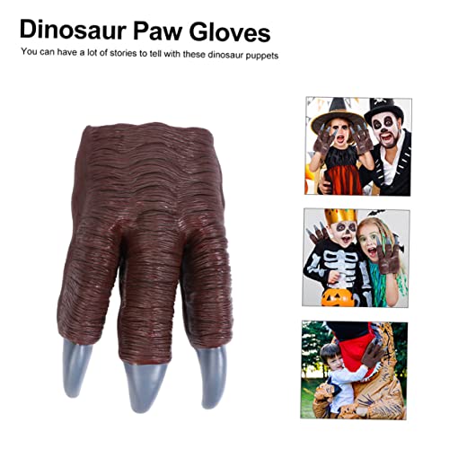 Yardwe 2 Stück Dinosaurier Krallen Handschuhe für Cosplay Party Bewegliche Dinosaurier Pfoten Realistisches Modell für Rollenspiel von Yardwe