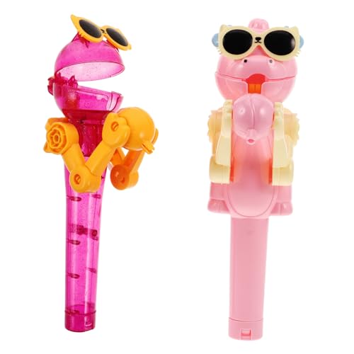 Yardwe 2 Stück Dinosaurier Lollipop -Roboter Dinosaurier-Lutscherhalter Lollipop-Stick-Halter riesiger Lutscherbehälter Pop-ups Valentinstag-Süßigkeitenhalter Plastik von Yardwe