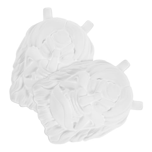 Yardwe 2 Stück Diy Masken Teilig Unbemalte PVC Gesichtsmaske zum Bemalen Bastelset für Kindergeburtstag Karneval Fasching und Kreative Handarbeit von Yardwe