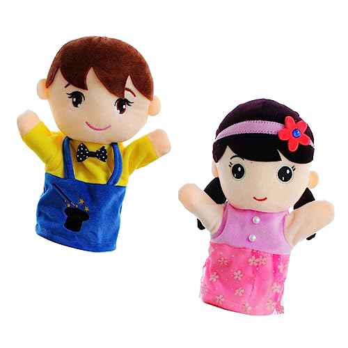Yardwe 2 Stück Familienmitglieder Handpuppen Teiliges Plüsch für Pädagogische Stoffpuppen für Rollenspiele Geschichten Erzählen und Kreative Aktivitäten für Vorschule und Eltern von Yardwe