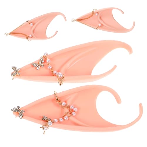 Yardwe 2 Stück Feine Teiliges Cosplay mit Leichten Perlen Feenohren und Zarten Schmetterling Ohrsteckern Hautfreundlich Flexibel Langlebig für Halloween Party und Kostümfest Yardwe 2 Stück Feine Teiliges Cosplay mit Leichten Perlen Feenohren und Zarten Schmetterling Ohrsteckern Hautfreundlich Flexibel Langlebig für Halloween Party und Kostümfest von Yardwe