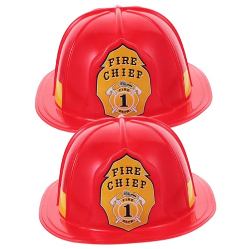 Yardwe 2 Stück Feuerwehrhelm Kunststoff Feuerwehrmann Kostümhelm Cosplay Zubehör für Erwachsene und Rollenspiel Karneval Party Yardwe 2 Stück Feuerwehrhelm Kunststoff Feuerwehrmann Kostümhelm Cosplay Zubehör für Erwachsene und Rollenspiel Karneval Party von Yardwe