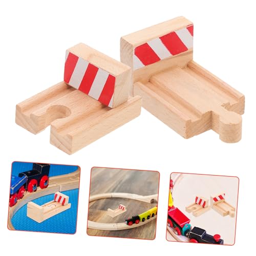 Yardwe 2 Stück Gleiszubehör Schienen Zug klassisches Eisenbahnspielzeug Rennwagen Züge DIY-Bahngleise Eisenbahn-Haltegleis- Kinderspielzeug Holz Beige Yardwe 2 Stück Gleiszubehör Schienen Zug klassisches Eisenbahnspielzeug Rennwagen Züge DIY-Bahngleise Eisenbahn-Haltegleis- Kinderspielzeug Holz Beige von Yardwe