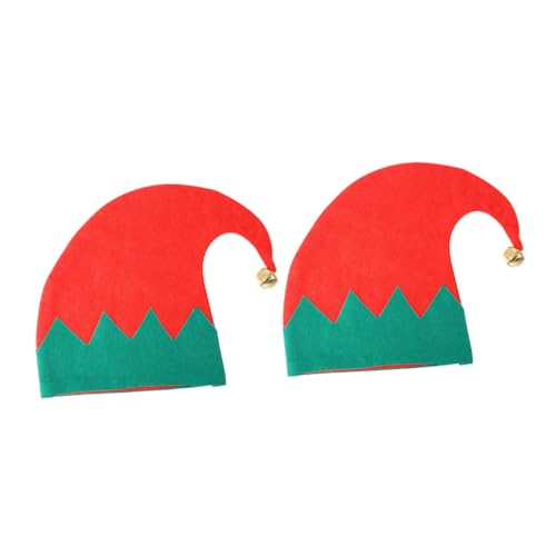 Yardwe 2 Stück Goldener Samt Elfenhut Weihnachtskostümhüte Für Elfenhüte Für Weihnachts Anziehhüte Elfenkostüm Zubehörmaterial Elfen Weihnachtshüte Elfenhut Für Rot von Yardwe