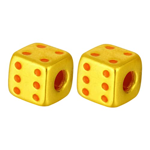 Yardwe 2 Stück Goldenes Würfelarmband Würfel-Stütze Spieleprop Simulation Goldwürfel dekorative Würfel-Requisite Würfel-Verzierung Würfel Dekoration Messing von Yardwe