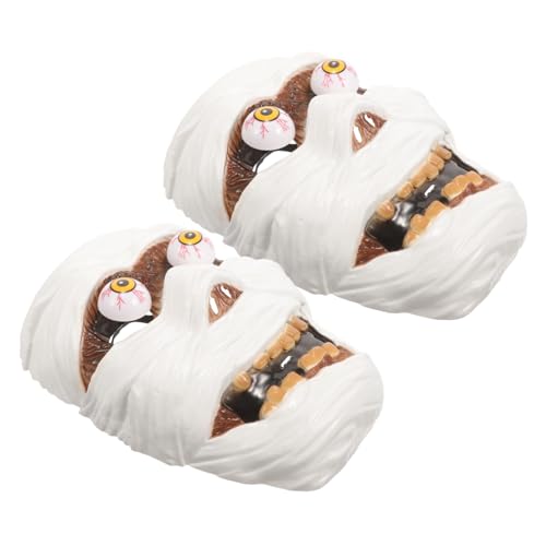 Yardwe 2 Stück Halloween Gruselige Maske Realistische Schädelmaske für Erwachsene Halloween Kostüm Party Bühne Cosplay Zubehör von Yardwe