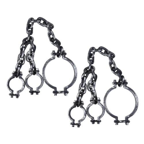 Yardwe 2 Stück Halloween Handschellen Kunststoff Spukfesseln Gruselige Gefängnis-armbänder Leicht Wiederverwendbar Für Halloween-party Kostüm Zubehör Horror Party Dekoration Yardwe 2 Stück Halloween Handschellen Kunststoff Spukfesseln Gruselige Gefängnis-armbänder Leicht Wiederverwendbar Für Halloween-party Kostüm Zubehör Horror Party Dekoration von Yardwe